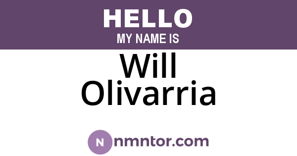 Will Olivarria