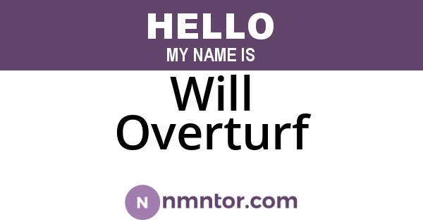 Will Overturf