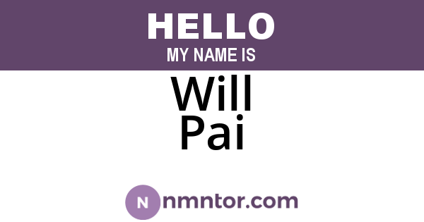 Will Pai