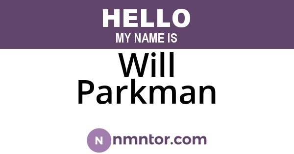 Will Parkman