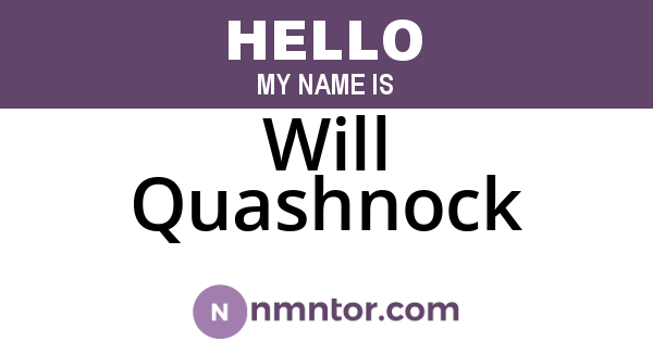 Will Quashnock
