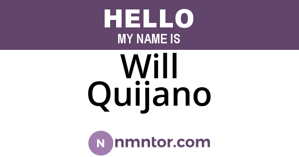 Will Quijano