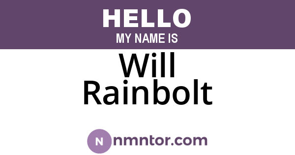 Will Rainbolt