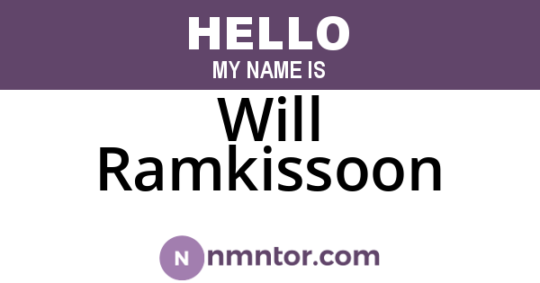 Will Ramkissoon