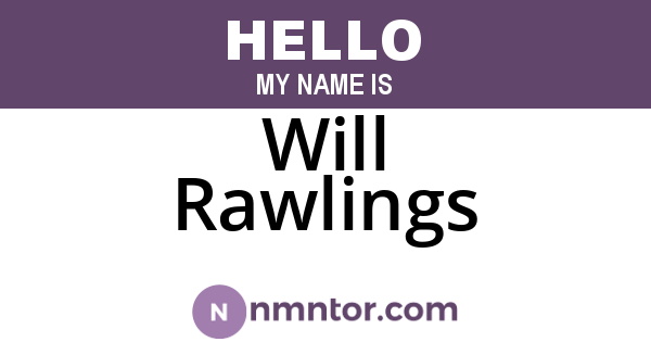 Will Rawlings
