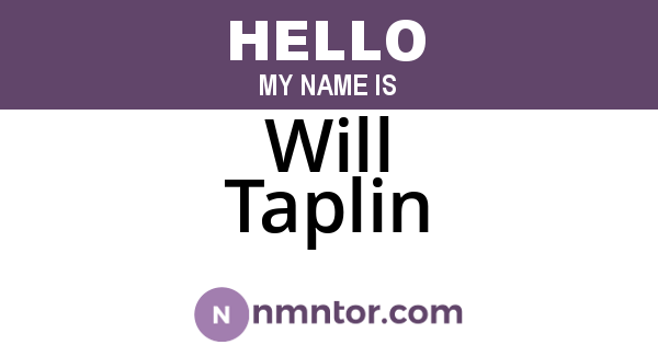 Will Taplin