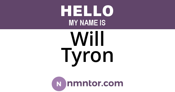 Will Tyron