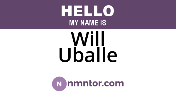 Will Uballe