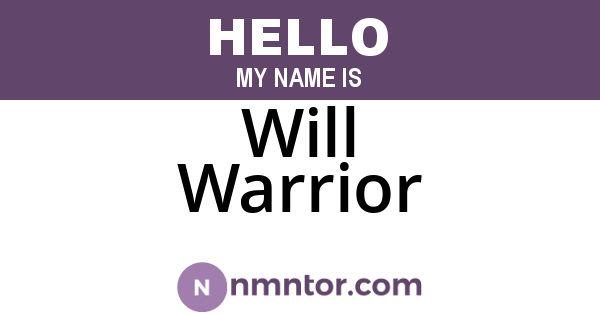 Will Warrior