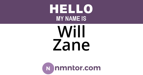 Will Zane