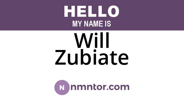 Will Zubiate