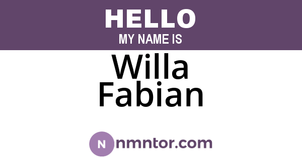 Willa Fabian