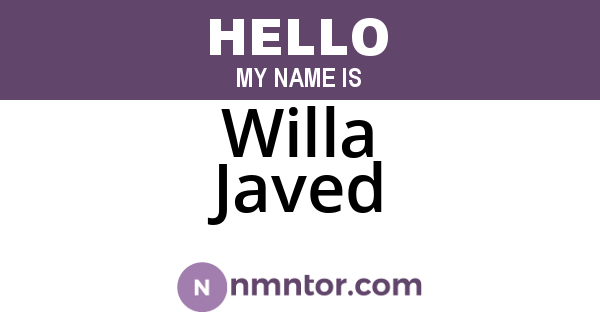Willa Javed