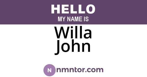 Willa John