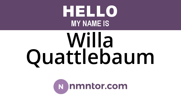 Willa Quattlebaum