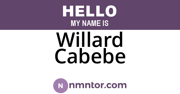 Willard Cabebe