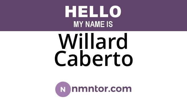 Willard Caberto