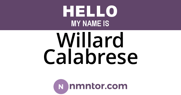 Willard Calabrese