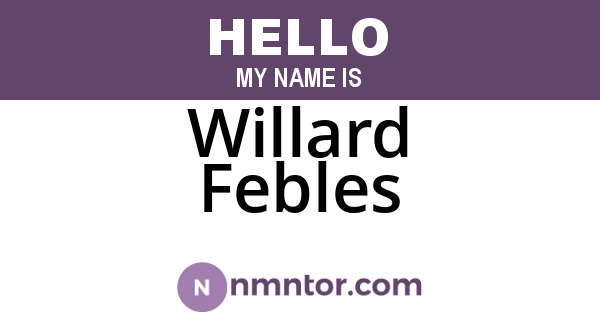Willard Febles