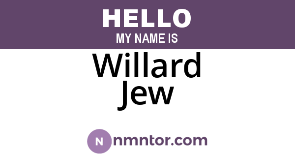 Willard Jew