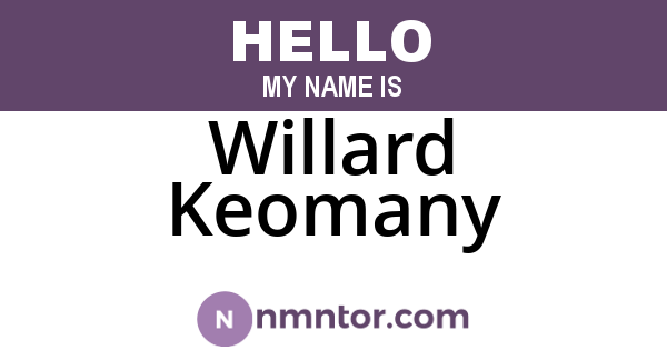 Willard Keomany