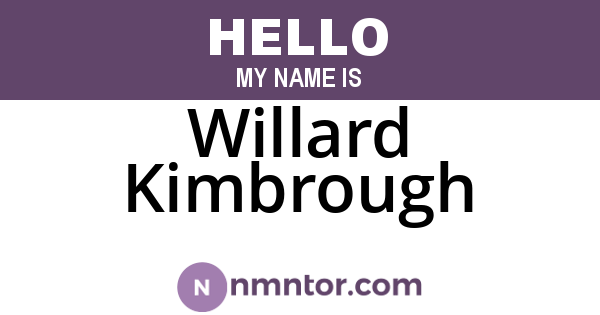 Willard Kimbrough