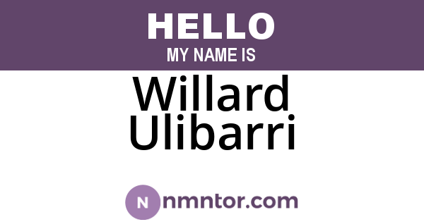 Willard Ulibarri