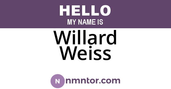 Willard Weiss