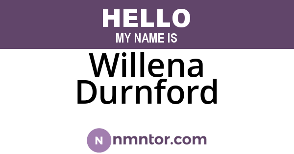 Willena Durnford