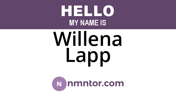 Willena Lapp