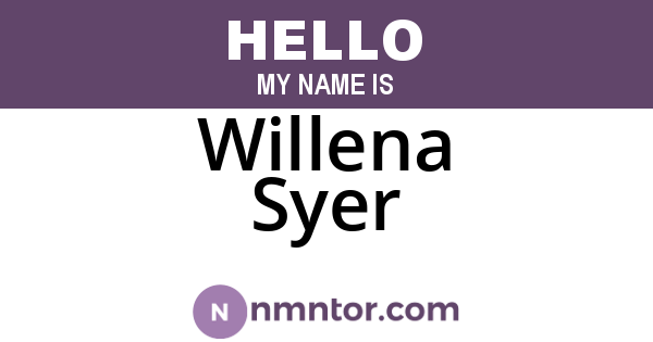Willena Syer