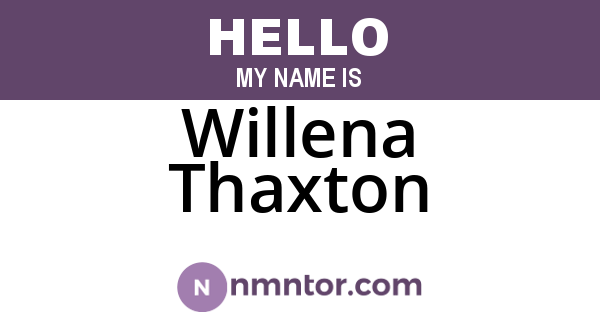Willena Thaxton