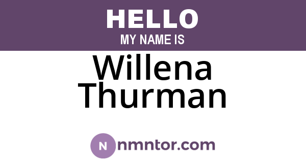 Willena Thurman