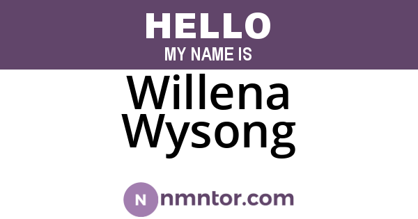 Willena Wysong