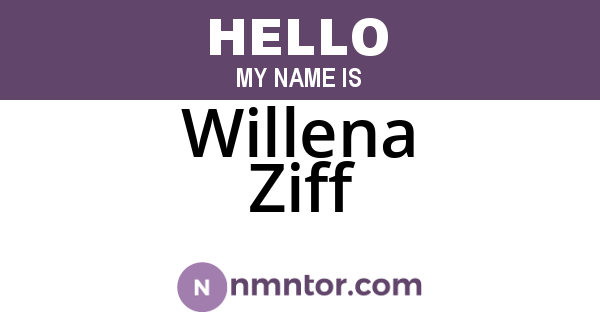 Willena Ziff