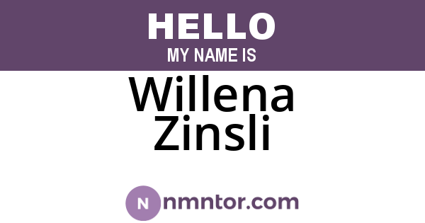 Willena Zinsli
