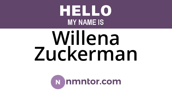 Willena Zuckerman