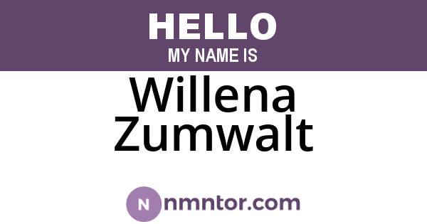 Willena Zumwalt