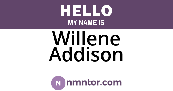 Willene Addison