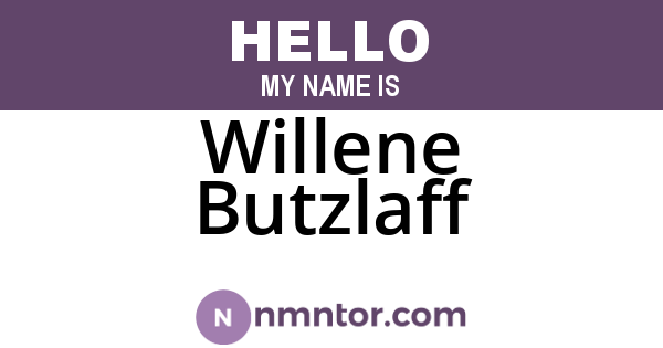 Willene Butzlaff