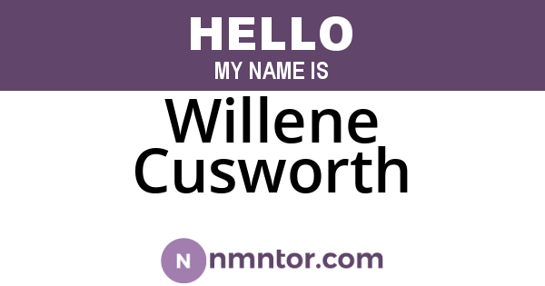 Willene Cusworth