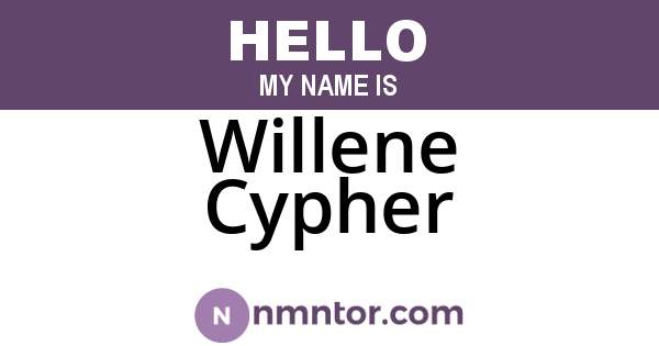 Willene Cypher