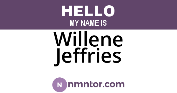 Willene Jeffries