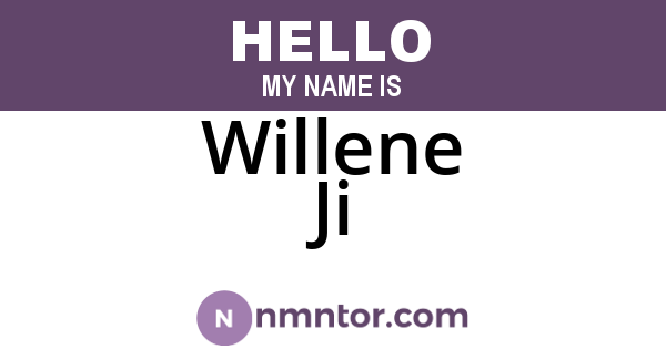 Willene Ji