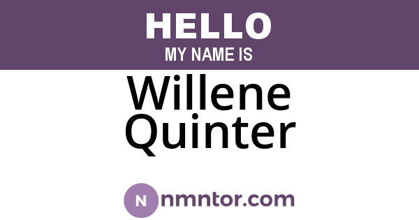 Willene Quinter