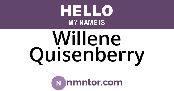 Willene Quisenberry