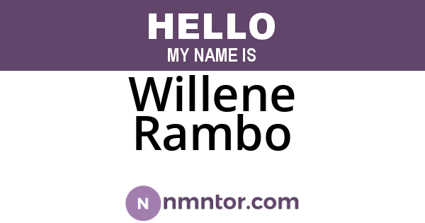 Willene Rambo