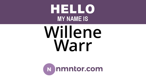 Willene Warr