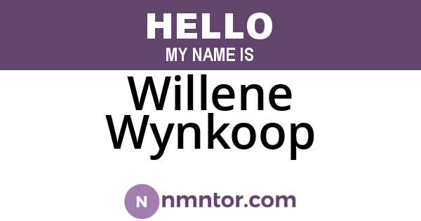 Willene Wynkoop