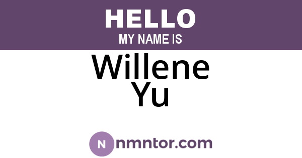 Willene Yu